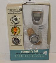 Protocol Runner's Kit Talking Pedometer with bonus sports Watch - $17.79