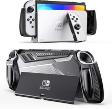 Benazcap Dockable Case Compatible With Nintendo Switch Oled Model, Con, Black. - £35.90 GBP