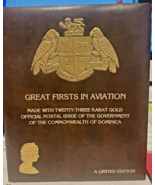 Great Firsts In Aviation 23K Gold Commonwealth of Dominica - €23,24 EUR