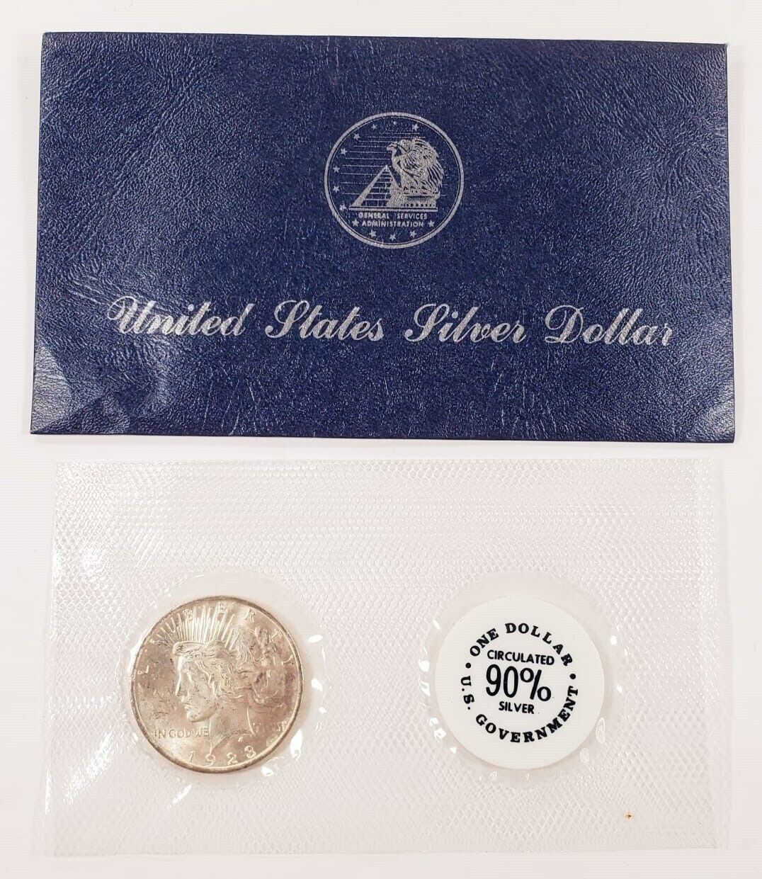 Primary image for 1923 $1 Silver Peace Dollar GSA Softpack Envelope & CoA Included