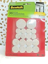 Scotch Felt Pads Value Pack Beige Assorted Sizes 36 Count (SP842-NA) sealed new! - £6.18 GBP