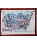 Vintage ~ Baseball Theme ~  Red Framed ~ Puzzle Picture/Print ~ 19&quot; x 25&quot; - $81.84 CAD