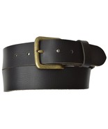 Cowhide 100% Leather Casual Jean Belt 1-1/2&#39;&#39; Wide Black 1.5 Inch w/ Buc... - $25.29 CAD