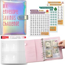 100 Envelope Challenge Budget Planner $5,050 Money Saving Cash Challenge... - $13.99