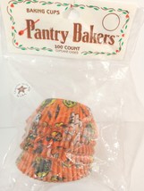 VTG Pantry Bakers Cupcake Cases Halloween Paper Baking Cups NOS 100 Count USA - £6.84 GBP