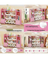 4-tier children&#39;s montessori toy organizer with 8 removable bins and boo... - $189.17