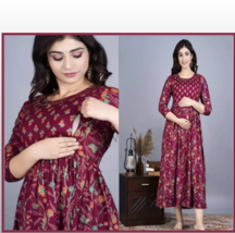 Attractive Pregnant / Maternity Women Kurti Gown Suit Easy baby Feeding ... - £27.80 GBP