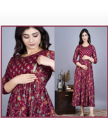 Attractive Pregnant / Maternity Women Kurti Gown Suit Easy baby Feeding ... - $35.09