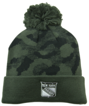 New York Rangers Adidas NHL Hockey Tonal Camo Knit Pom Pom Beanie Winter... - £17.85 GBP
