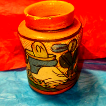Unique pottery vase handmade in Mexico - £13.24 GBP