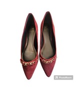 NEW Monet Women 10 M Designed In Italy Red Burgundy Suede Pointed Toe Fl... - £17.96 GBP