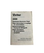 Vintage Vivitar 3500 Dedicated Electronic Flash Instruction Manual Booklet - $9.89