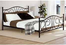 Dhp Victoria Metal Platform Bed With Decorative Accent Headboard And, Br... - $173.99