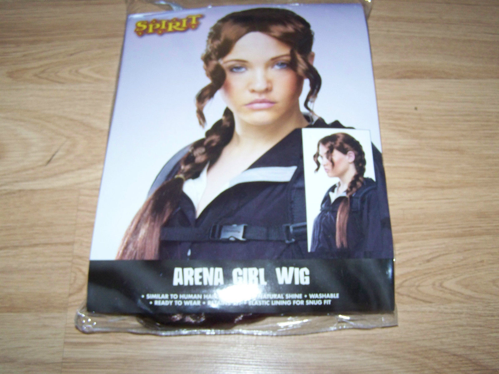 Spirit Arena Girl Character Halloween Costume Wig Long Brown Hair Braid Katniss - $24.00