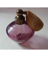 IW Rice deep Pink Crackle Glass Perfume  with mesh atomizer bag - $557.47 MXN