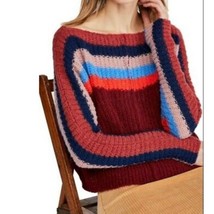 Free People Rainbow Striped Alpaca Blend Sweater Size Small - £46.92 GBP