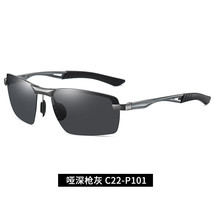 Men&#39;s Sun Glasses Aluminum Magnesium Leg Half Frame Polarized Sun Glasses Fishin - £12.15 GBP