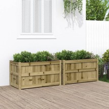  Garden Planter Set of 2 Brown Vacuum pressure treated pinewood - $520.99
