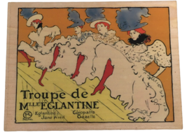 All Night Media Rubber Stamp Troupe de Mlle Eglantine Art Nouveau Dancers Dance - £10.21 GBP