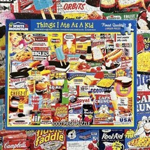 Things I Ate As A Kid Vintage Snacks White Mountain 1000 pc Jigsaw Puzzl... - $22.51