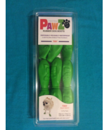 PawZ RUBBER DOG BOOTS - 12 TINY GREEN - NEW - Free Shipping - £9.44 GBP