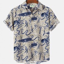 Octopus Divers Sea Creatures Whale Cool Unisex Men Women Buttoned Hawaiian Shirt - £8.17 GBP+