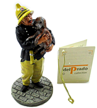 LONDON FIREFIGHTER+DOG, UK YEAR 1987 DELPRADO COLLECTION SCALE 1:32 - $35.18