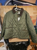 J Crew Barn Quilted Puffer Snap Jacket,  Green Womens Size XL- New With ... - $34.64