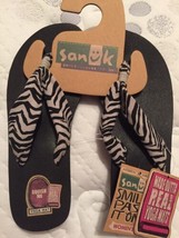 Sanuk Women&#39;s Yoga Mat Slinger Prints Zebra Sandal/Flip Flops NEW w/Tags Size 5 - £22.22 GBP