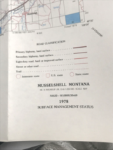 1978 Musselshell MT Montana Quadrangle 1:100K Scale Map Planimetric BLM USGS - £7.58 GBP