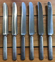 Set Lot 6 Vtg Antique 1847 Rogers Bros Stainless Silverplate Dinner Knives - £781.06 GBP