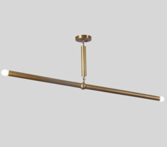 Stilnovo Style Two Arm Brass Sputnik Ceiling Pendent Chandelier Pendant Light - £214.83 GBP