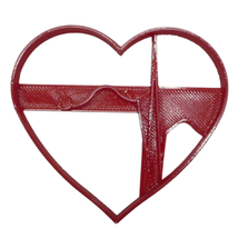 6x Heart with Heartbeat Fondant Cutter Cupcake Topper 1.75 IN USA FD4924 - £6.28 GBP