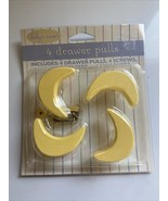 4 Drawer Knobs -Drawer Pulls- YELLOW MOONS - Perfect in Your Baby’s Room - $20.50 CAD