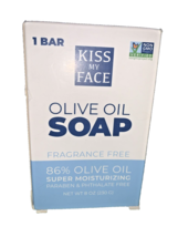 Kiss My Face 86% Olive Oil Fragrance Free Bar Soap Large 8oz ~ 230g - £6.23 GBP