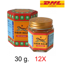 Red Tiger Balm Ointment Thai Herbal Aroma Relaxing Massage Balm 30G 12X - £87.08 GBP