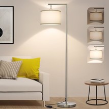 Floor Lamps For Living Room, Standing Lamp Tall With Adjustable Silk Shade, Mode - £71.96 GBP