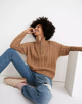 NEW Madewell Rosebriar Cableknit Half-Zip Sweater Women&#39;s SZ Medium Retails $148 - £46.60 GBP