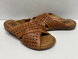 MIZ MOOZ WOMEN&#39;S   LEATHER SLIP ON  SANDALS BRANDY 37EU / 7US  # K-57 - $85.14