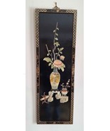 Hand Made Mother Of Pearl Abalone Inlay Lacquered Asian Oriental Wall Ar... - $136.50 CAD
