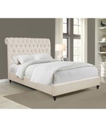 Clemence Beige Tufted Upholstered Queen Bed - Luxury Bedroom Furniture - $21,070.94 MXN