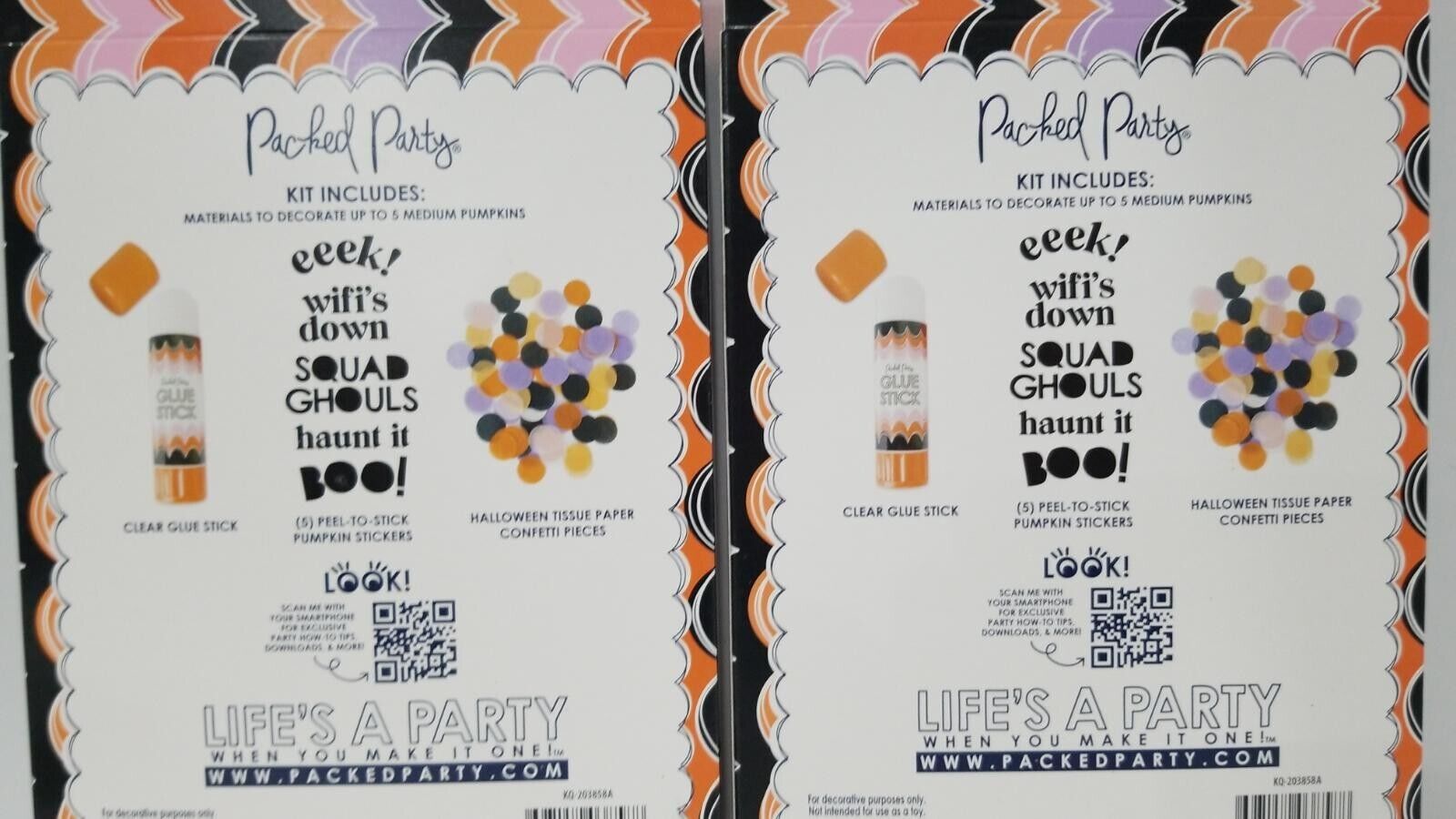 Lot Of 2 Packed Party Pumpkin Confetti Decorating Kit Item image 3