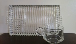 Vintage Hazel Atlas Glass ~ 6 Piece Party ~ Snack Set ~ 3-Cups ~ 3-Plates ~ USA - £35.31 GBP