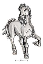 Sterling Silver High Polish Prancing Horse Pin Pendant - £94.09 GBP