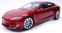 Tesla Model S P100D Multi Coat Red 1:18 Scale Diecast Model Car - £136.26 GBP