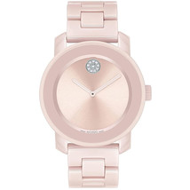 Movado Women&#39;s Bold Ceramic Pink Dial Watch - 3600804 - £471.16 GBP