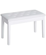 White Piano Bench: Padded Duet Keyboard Seat - $152.12 CAD