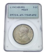 1936 50C Lynchburg Commémoratif Demi Dollar Classé Par PCGS MS65 Crotale - $6,312.49 MXN