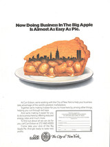 VTG 1990s Con Edison Magazine Ad NYC Skyline Inside Apple Pie Art Advert - £13.08 GBP