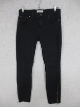 Madewell Women&#39;s Skinny Skinny Jeans Black Size 27 Low Rise Zipper Leg - £22.22 GBP